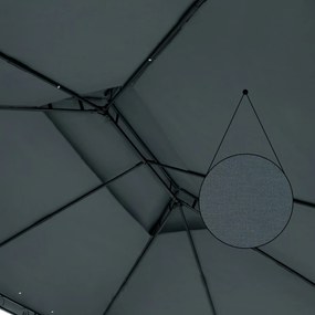 Zahradní altán Jaden 3x4 m antracitový