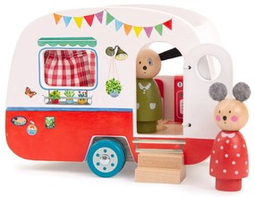 Drevené autíčko La Grande Famille Caravan – Moulin Roty