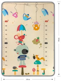 Rolovacia podložka pre deti Kinder 120x178 cm - medvedík a veľryby