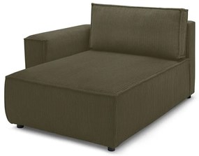 Svetlozelený menčestrový modul pohovky (ľavý roh) Nihad modular – Bobochic Paris