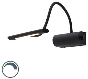 Dizajnová nástenná lampa čierna 18,5 cm vrátane LED so stmievačom - Tableau