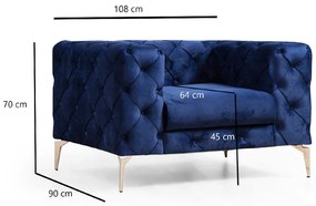 Kreslo Como Navy Blue