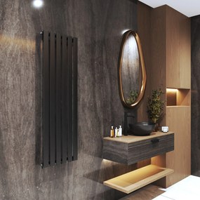 Gamma Vertical, vykurovacie teleso 450x1400 mm, 687 W, čierna matná, GMA-VERT-14045-BK