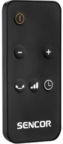 Sencor - Ventilátor s keramickým vykurovacím telesom 1300/2200W/230V čierny + diaľkové ovládanie