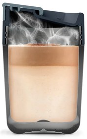 Cestovný hrnček v tmavomodro-lesklo striebornej farbe 450 ml Sipp – Joseph Joseph