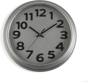 Sivé nástenné hodiny Versa In Time, ⌀ 32,7 cm