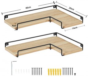 Nástenná polica rohová LLS831B11