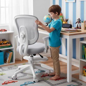 Detská rastúca stolička Neoseat MIKY — látka, sivá