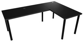 Rohový herný pc stôl Gamer N (čierna) (P). Vlastná spoľahlivá doprava až k Vám domov. 1054972