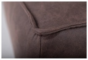 Hnedý taburet z imitácie kože Copenhagen – Scandic