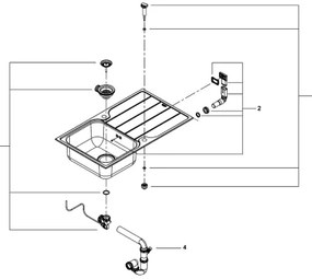 GROHE 31571SD1 - Drez K500 860 × 500 mm z nerezovej ocele