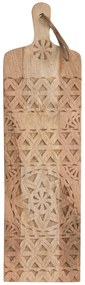 Mangové drevené vyrezávané doštička Etnic - 20*1,5*75 cm