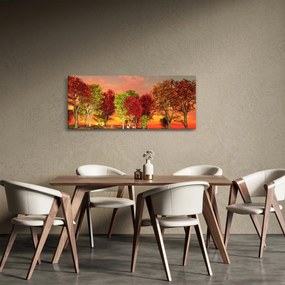 Obraz - Farebné stromy (120x50 cm)