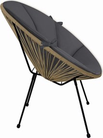Podsedák do záhradného kresla ACAPULCO 91x72 cm - grafitový