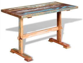 Jedálenský stôl s podstolinou, recyklovaný masív 120x58x78 cm