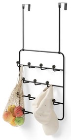 Čierny prírodný kovový vešiak na dvere 36 cm Estique - Umbra