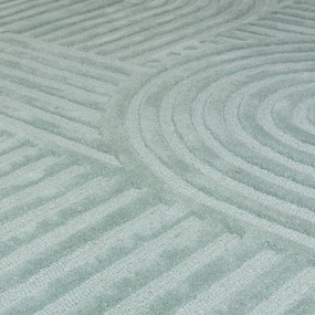Tyrkysovomodrý vlnený koberec Flair Rugs Zen Garden, 120 x 170 cm