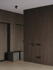 Minimalické bodové svietidlo Pull Čierna