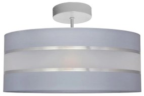 Luster na tyči HELEN 3xE27/15W/230V šedá/lesklý chróm