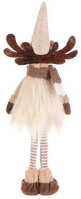 Vianočná dekorácia Sob stojaci, v. 51 cm, béžová/hnedá