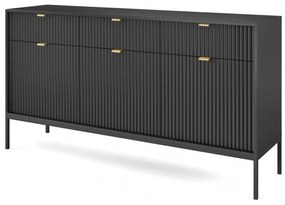 Komoda Nova 154 cm čierna/čierny rám