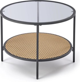 Konferenčný stolík Dakota 60 cm hnedý/číry