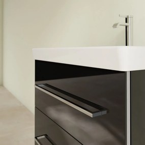VILLEROY &amp; BOCH Avento závesná skrinka pod umývadlo, 2 zásuvky, 630 x 452 x 514 mm, Crystal Black, A89000B3