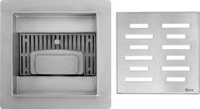 Rea Line, nerezový odtokový žľab 120x120 mm, oceľová, REA-G6204