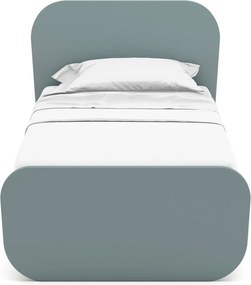 Sivozelená detská posteľ v dekore borovice s roštom 90x190 cm Esteban – Marckeric