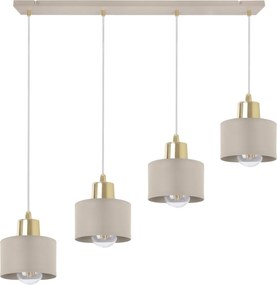 Závesné svietidlo Panta, 4x béžové kovové tienidlo, g