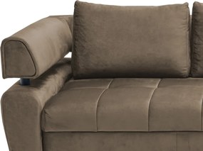 Rohová sedacia súprava Paris, svetlo hnedá látka, pravý roh