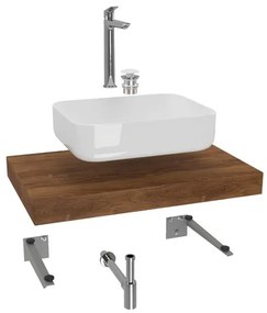 Hansgrohe Dolce kúpeľňová zostava siko s doskou pod umývadlo 80x8x50 cm dub charleston KSETDO8