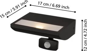 Eglo 99579 - LED Vonkajšie svietidlo so senzorom SORRONARO LED/10,5W/230V IP44