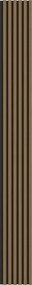 Mexen Lam-B, akustické stenové lamely 275 × 30 cm, HDF doska 4 mm, technická dyha, teak zlatistý, S100-275307-3015-014