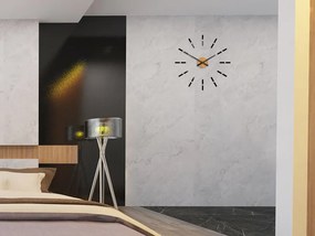 3D nalepovacie hodiny Sonne čierne