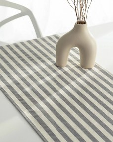 Bežec s volánom 40x160 cm farba produktu sivá látka vzorované