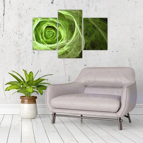 Obraz - Abstraktné ruže zelená (90x60 cm)