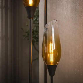 Stojaca lampa 76-90S Cocoon 3L Brown clear glass  - Komfort-nábytok