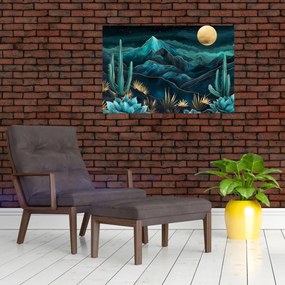 Obraz - Tyrkysová noc (90x60 cm)