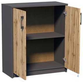 Komoda JULIA K12D Grafit/dub wotan