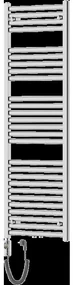 Mexen Hades elektrický radiátor 1500 x 500 mm, 600 W, chróm - W104-1500-500-2600-01
