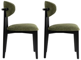 Sada jedálenských stoličiek Lionte Green andBlack, 2 ks