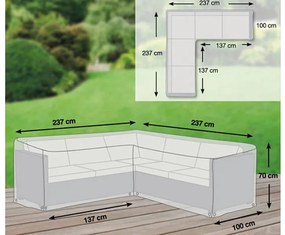 Ochranná plachta pre sedaciu súpravu L-Form M (237x237x80 cm)