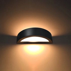 Sollux Lighting Nástenné keramické svietidlo ATENA čierne