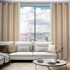 ZÁVES NA KRÚŽKOCH SEMI 140X250 CM VZOROVANÁ