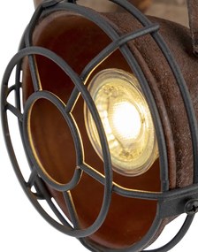 Inteligentný reflektor hrdzavo hnedý s drevom nastaviteľný vrátane WiFi GU10 - Gina