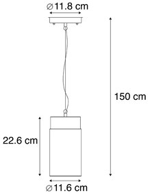 Moderné závesné svietidlo čierne IP44 - Jarra
