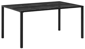 Záhradný stôl, čierny 150x90x72 cm, oceľ 44267