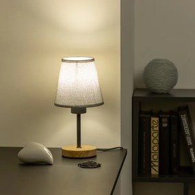 Brilagi - Stolná lampa NUBILA WOOD 1xE27/25W/230V dub/šedá
