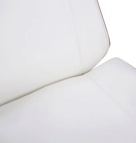 Kancelárska stolička Varel - drevo orech - Biela